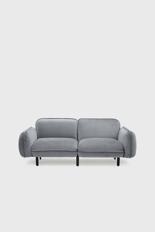 Bean modular sofa in velour with wooden legs