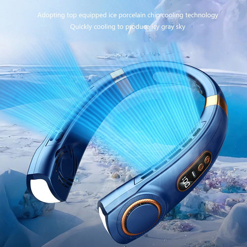 Portable LED Neck Fan, 5 Speeds