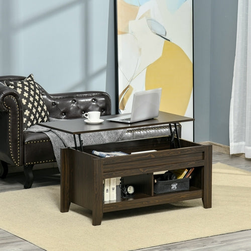HOMCOM coffee table with lift-top and storage