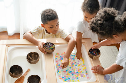 Patterned coconut shell bowls QToys, 6 pieces