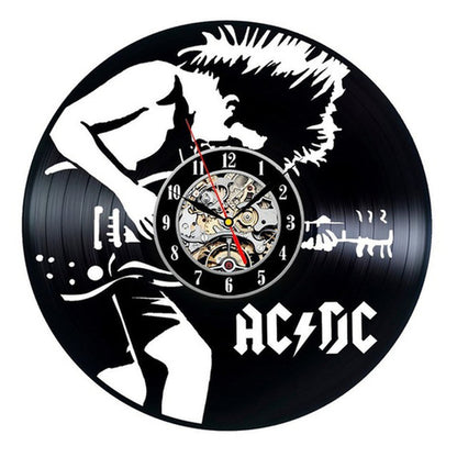 Zegar ścienny AC/DC w formie płyty winylowej, 12 cali