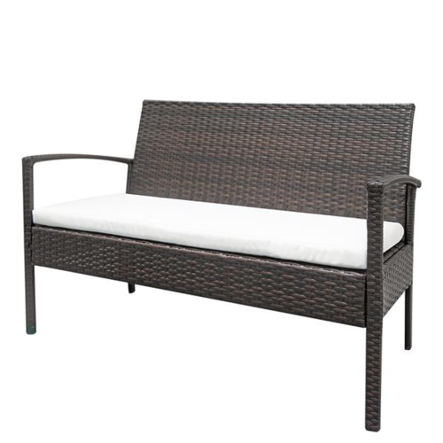 4-piece faux rattan garden furniture set